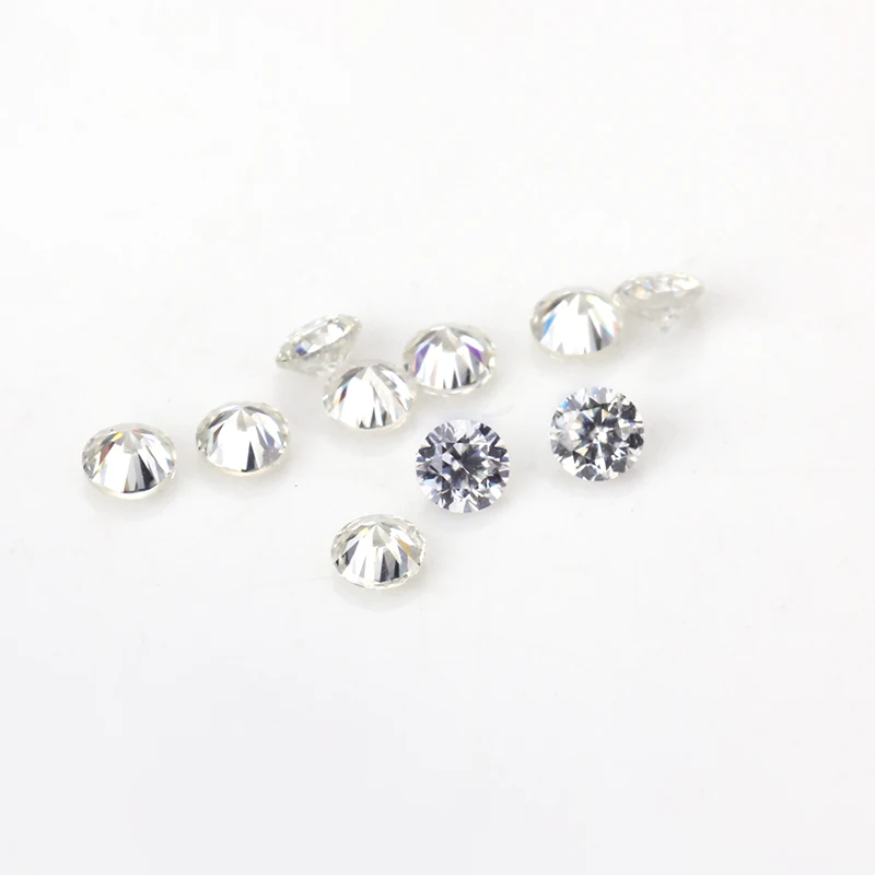

H near white color 10pcs/pack fashional white beads 1.70mm round shape moissanites stone for jewelry making