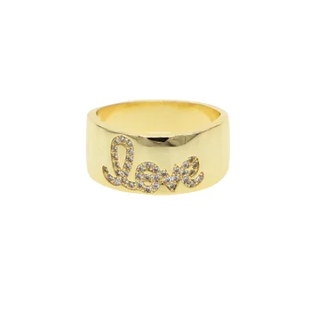 

Luxury zirconia Ring New Arrival Style for Women Girl Constant Love letter Vintage Rings Fashion Anniversary Jewelry Gift