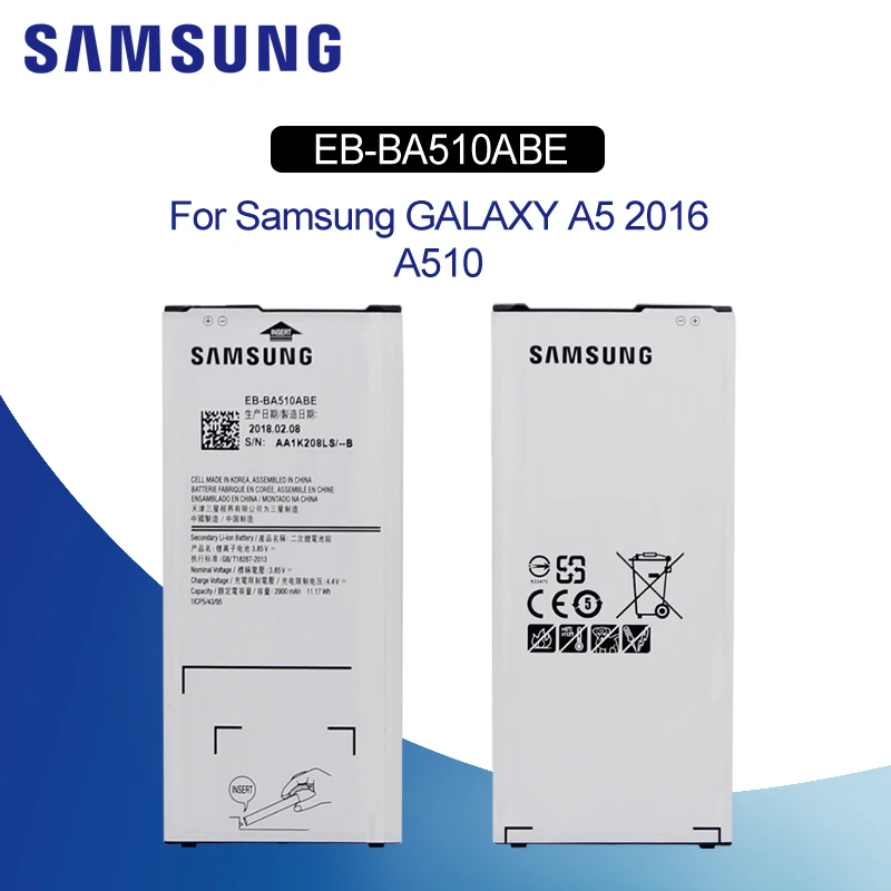 Оригинальный аккумулятор для SAMSUNG A510 EB BA510ABE 2900 мАч Samsung Galaxy A5 2016 A510F SM A510M A510DS