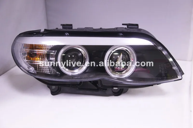 CCFL ангельские глазки головной светильник для BMW X5 E53 2004-2006 год SN