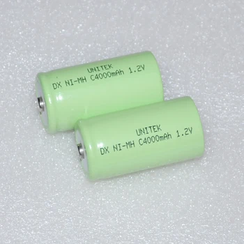 

1PCS UNITEK 1.2v rechargeable battery Ni-Mh NIMH Size C 4000mah LR14 R14 NI MH cell for gas cooker oven burner torch and clock