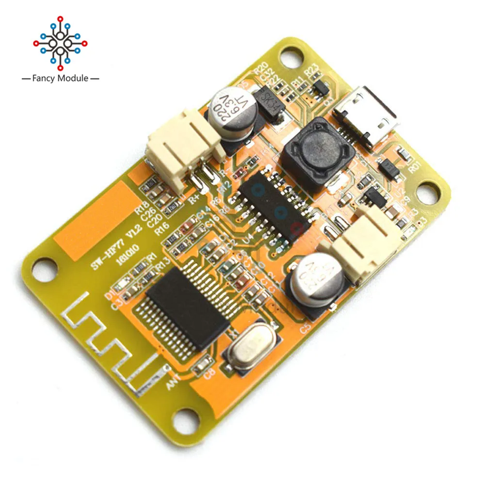 

SW-HF77 Micro USB Interface Bluetooth Digital Stereo Audio Amplifier Module 6W Speaker Modified Audio Receiver Board