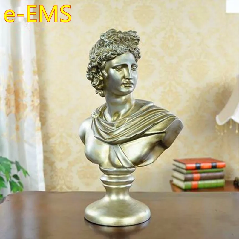 

31cm Gypsum David Michelangelo Buonarroti Bust Renaissance Statue Resin Craftwork Home Decorations Art Material L2570