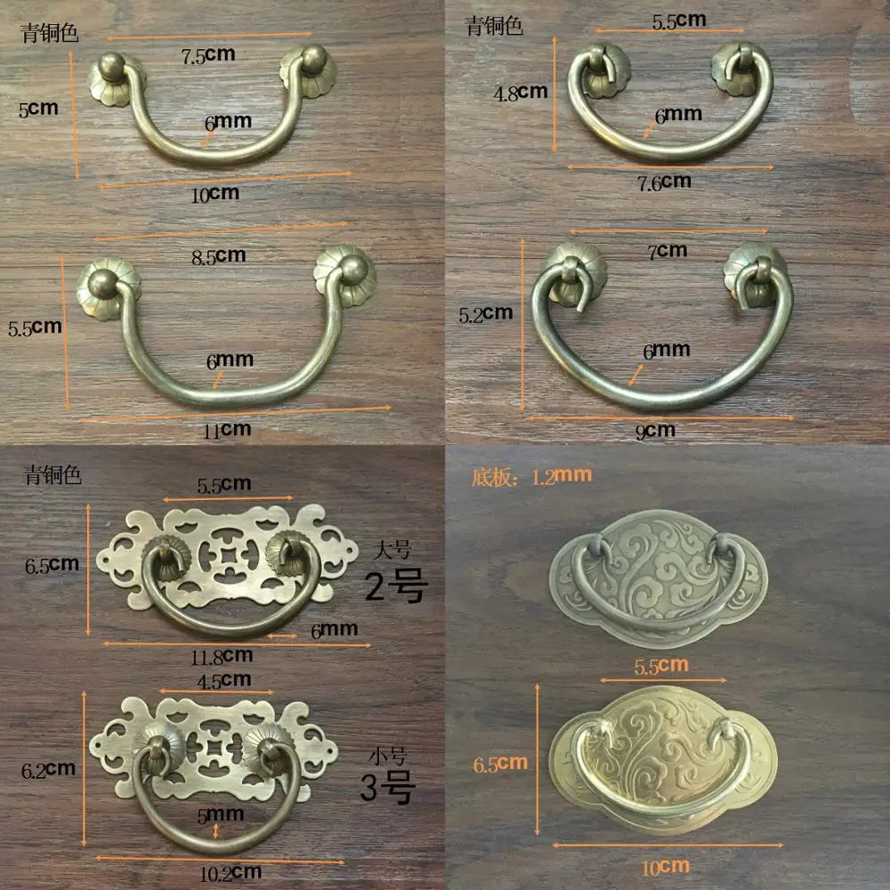 The new Chinese antique furniture desk drawer copper hollow copper