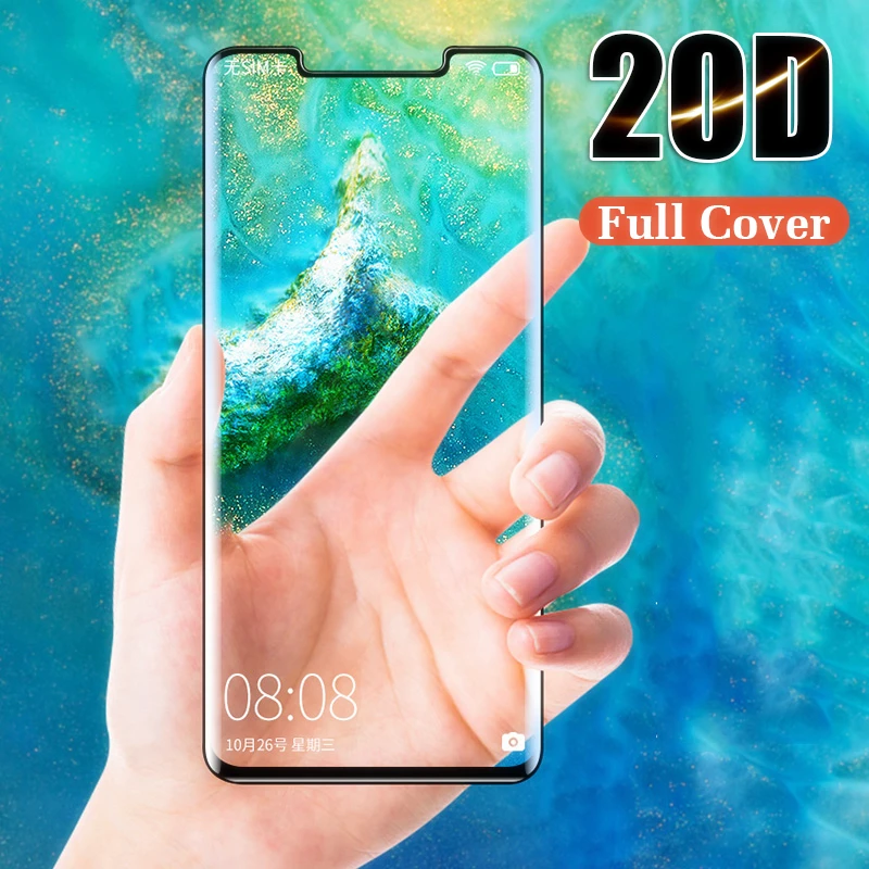 20D закаленное стекло полное покрытие для Huawei Mate 10 p20 Pro Honor Lite Защита экрана P Smart 2019