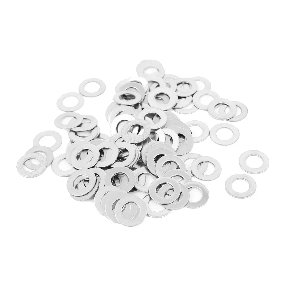 M6x12mmx0.5mm Stainless Steel Round Flat Washer for Bolt Screw 100Pcs