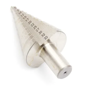 

High Speed Steel 4241 Step Drill Multifunction Hole Opener Pagoda Drill 5-35mm White Step Drill 12mm Handle Metal Reamer
