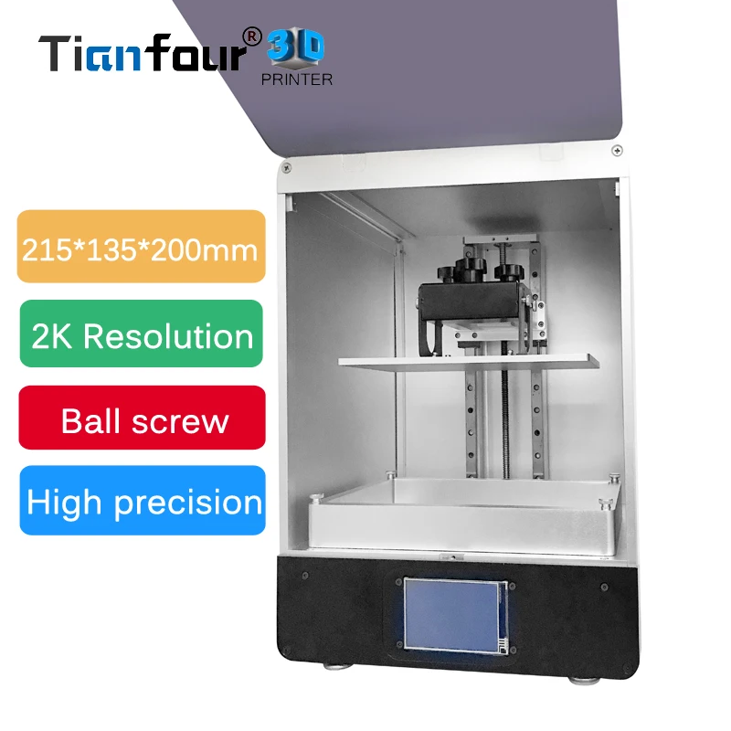 

Tianfour new T200 SLA/DLP/LCD 3D Printer 215*135*200mm print volume high Precision 2K diy Impresora 405nm UV Resin