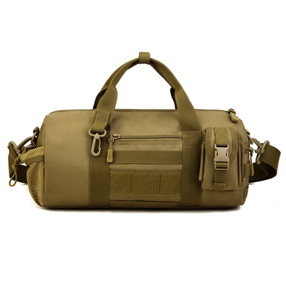 Мужская цилиндрическая сумка для путешествий, армейская походная сумка через плечо
