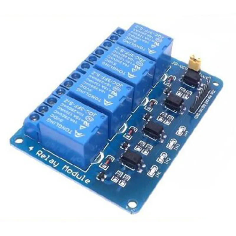 4 Relay Modules Control Panel Electronic Components Integrated Circuits