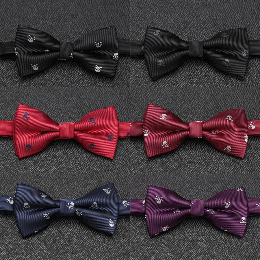 

Mens Bow Tie Skull Fashion Wedding Party Bowtie for Men Butterfly Necktie Cravat Male Dress Shirt Gift Male Accessories