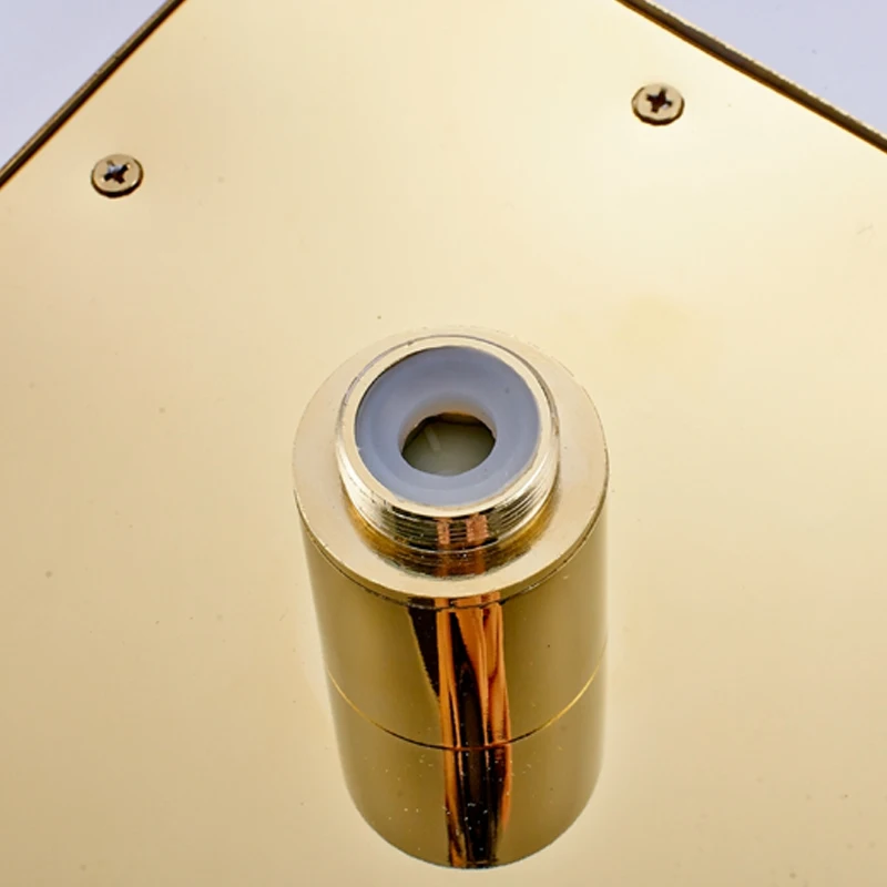 Three-Size-And-LED-Optional-LED-Color-Changing-Square-Rain-Shower-Head-Golden-Brass-Shower-Sprayer