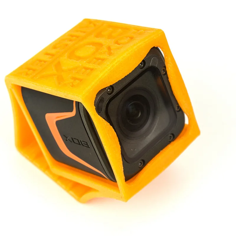 

Mini Camera Mount TPU PLA Protective Case 3D Printed Orange for Foxeer Box 4K Go-Pro Session FPV Camera for RC Racing Drones