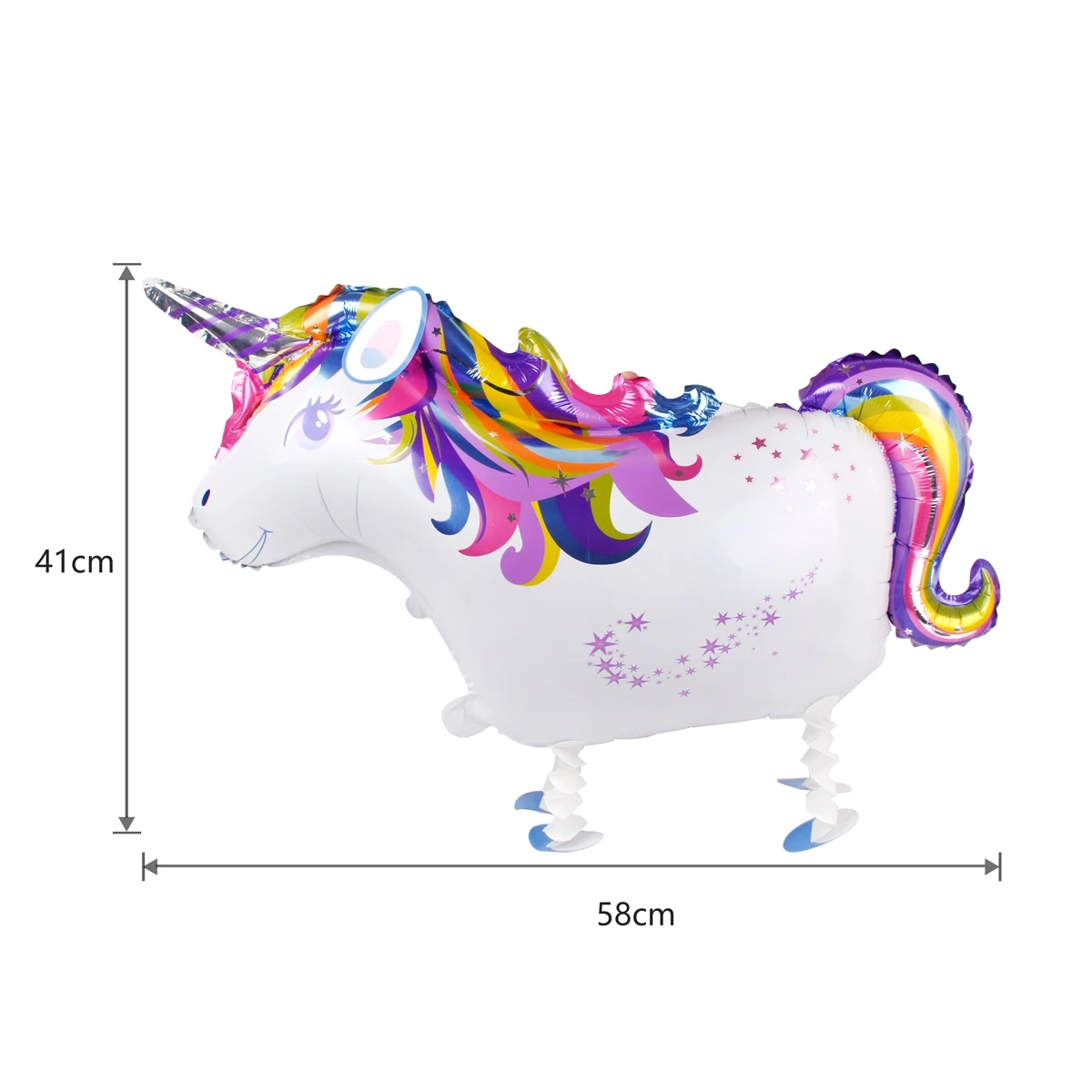 QIFU прогулочные воздушные шары в форме единорога животных Радуга воздушный шар из фольги номер Unicornio День рождения украшения Дети алюминиевый воздушный шар