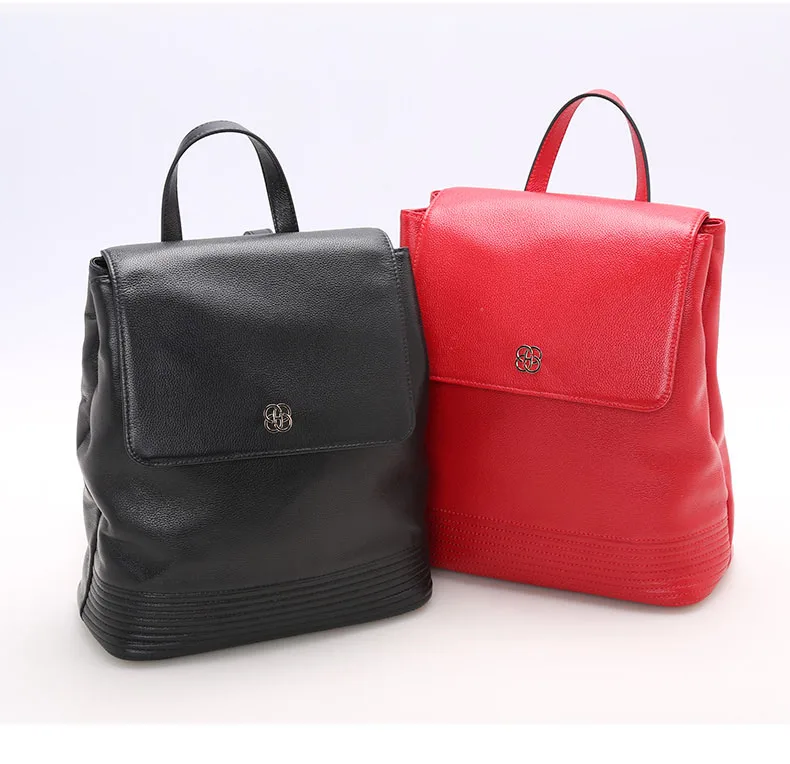 Fashion Design Women Backpacks 100% Natural Cow Leather Ladies Tote Bag School Bags Teenagers Girls Big Capacity Versatile Bag    (_02