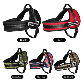 

Durable Dog Harness Vest Reflective Nylon Sport K9 Dog Harness No Pull Quick Control Training Harness for Dog Pitbull