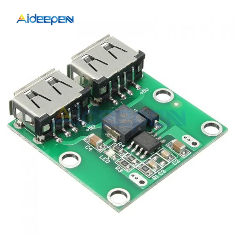 

Dual USB Step Down Module DC-DC 6V-2​​4V to 5.2V 3A Buck Converter Transformer Voltage Regulator Charging Board