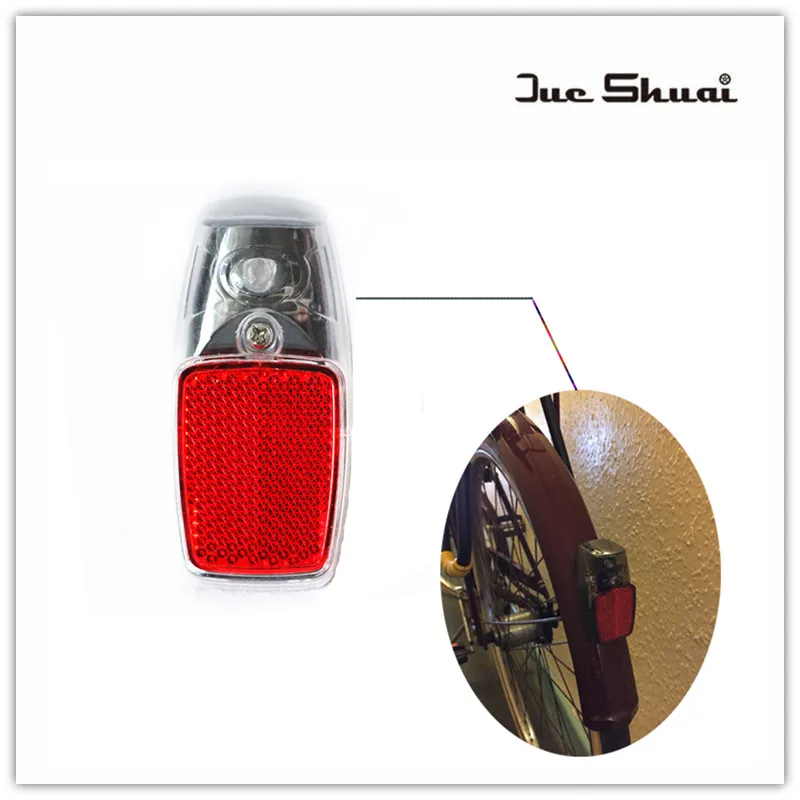 Bike LED Rear Warning Light Mount Bicycle Wheel Mudguard Taillight