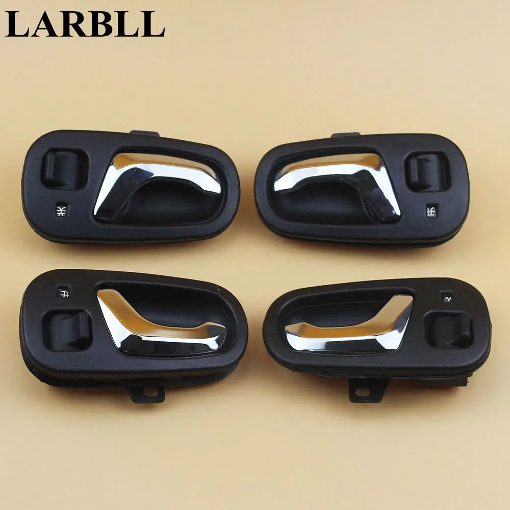 

LARBLL Chrome Knob INTERIOR INNER Inside DOOR HANDLE Front Rear Left Right Fit SUZUKI SWIFT GEO METRO 1992-1994