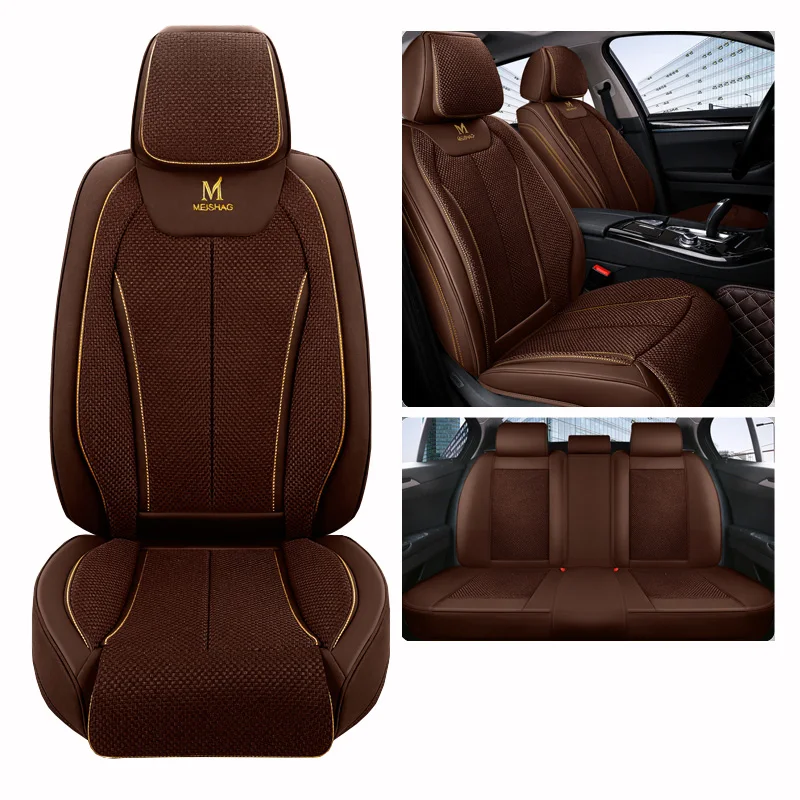 

Automobiles Leather&Flax auto car seat covers for Nissan X-trail t31 T32 Tiida Juke Teana Qashqai J10 murano accessories styling