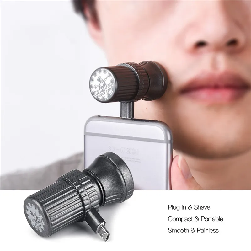 

360 Degree Rotatable Floating Razor Mini USB Smartphone Shaving For Android Cell Phone Micro-USB Electric Shaver Trimmer Travel