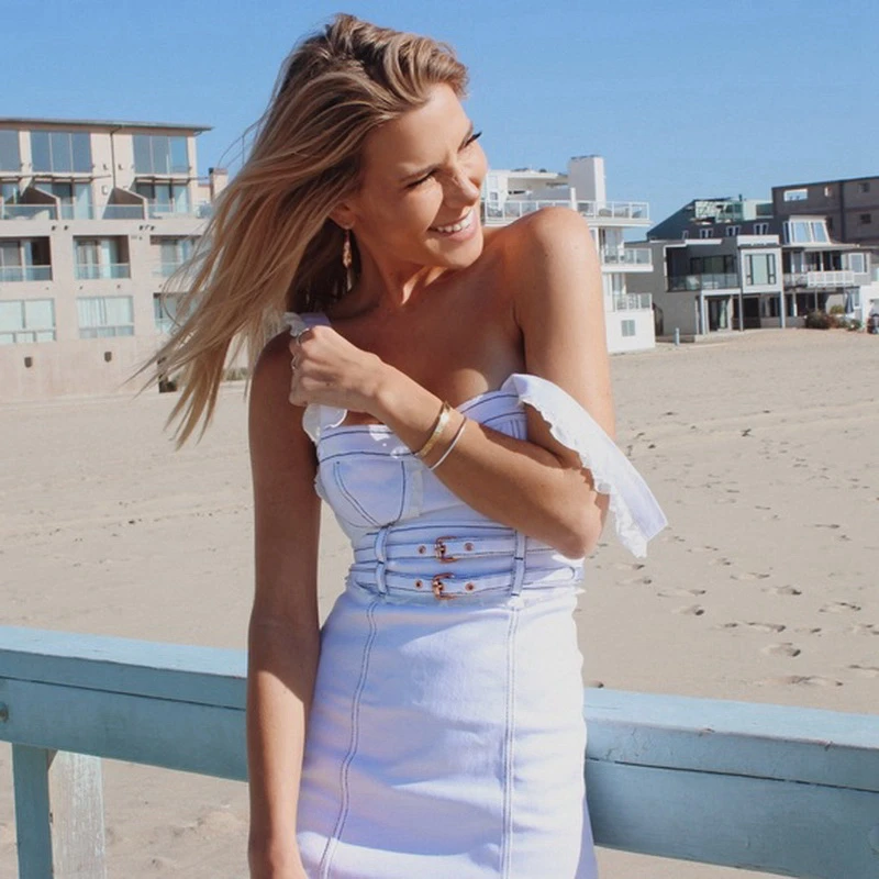 

FOR LOVE Style Summer Dress Ladies 2019 Sexy Vacation Party Dresses Women Spaghetti Strap Backless Denim Mini Dress
