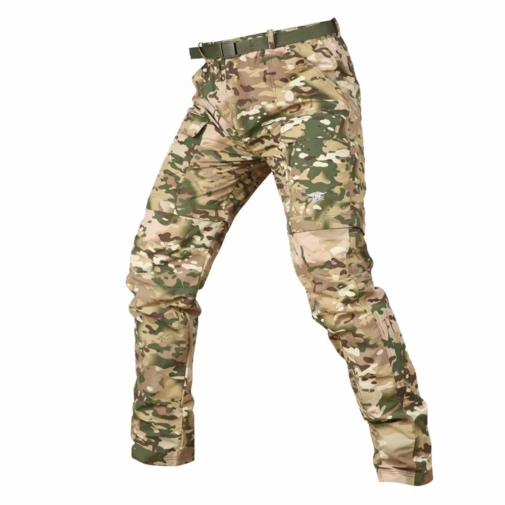 

Men Spring Elasticity Detachable Pant Shorts Tactical Combat Training Quick Drying Wearproof Outdoor Camouflage Hunting Trousers