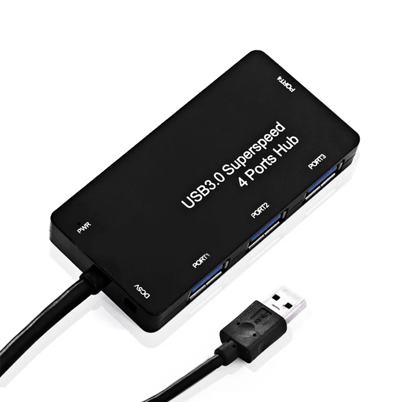 

4 Port USB Hub 3.0 Mini Superspeed 5Gbps Hub USB Newest High Quality USB 3.0 HUB Splitter Adapter For PC Laptop Black/White
