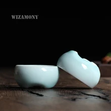 2 шт шесть цветов Китайский Longquan Celadon фарфор китайская гайвань фарфоровые чайные чашки чаша 55 мл китайский чайник Celadon Crackle