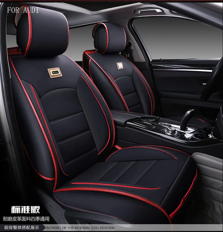 for audi a3 a4 b6 a6 c5 a5 a8 q5 coffee red black waterproof soft pu