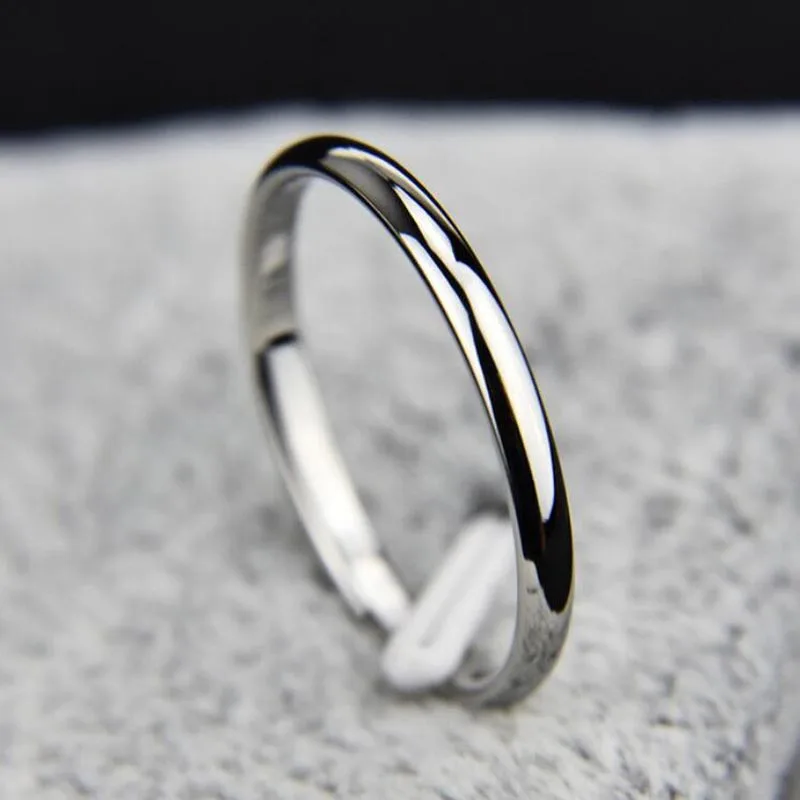 LMNZB Anti-allergy Stainless Steel Gold Color Stackable Smooth Simple Ring Wedding Couples Rings Jewelry for Man and Woman LRJ02