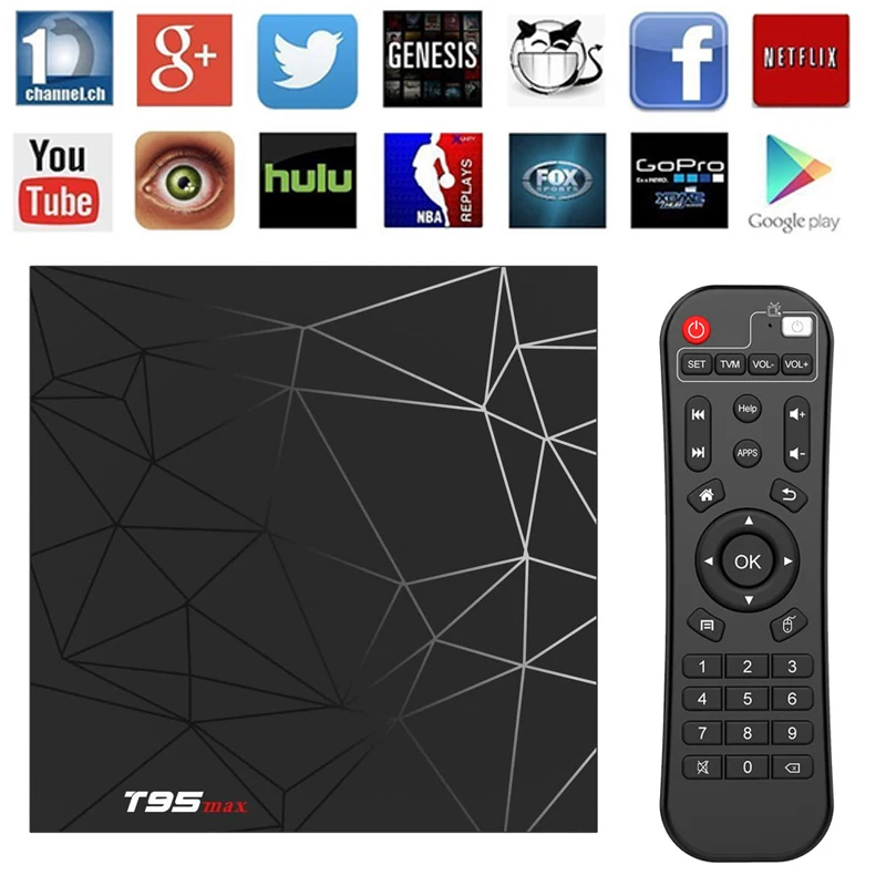 

T95 Max Smart TV BOX Android 9.0 TV Box 4GB 64GB Allwinner H6 Quad Core 6K HDR 2.4GHz Wifi Google Player Youtube Set Top Box