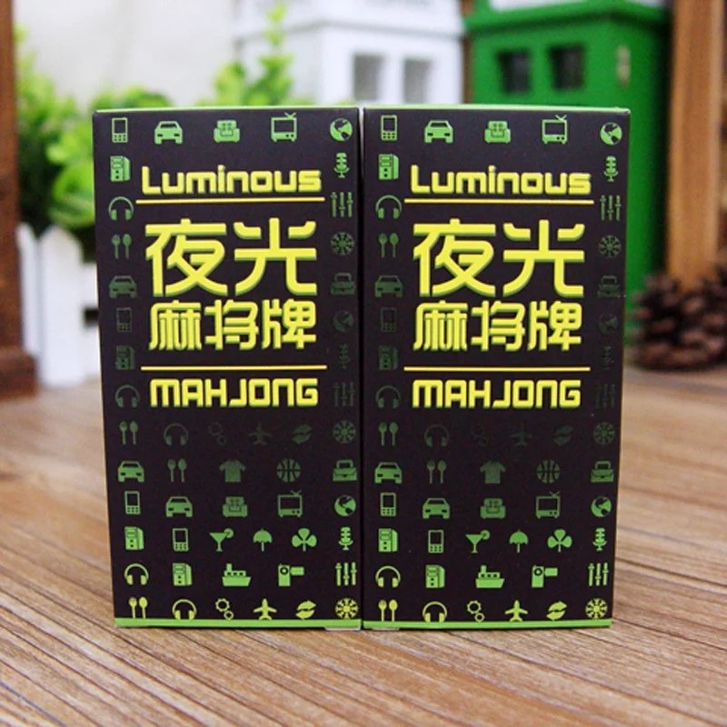 New Hot paper mahjong poker CARDS Noctilucent board games qenueson