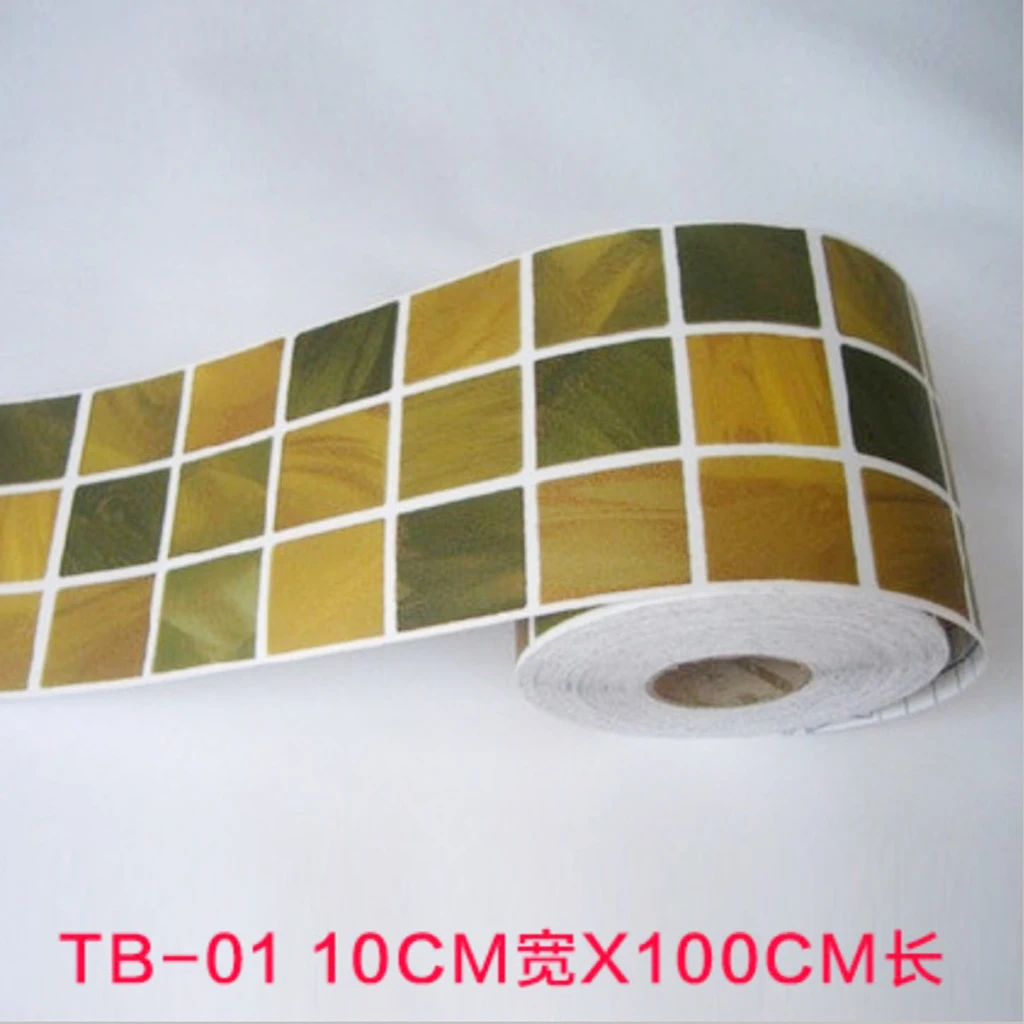  Floor Stick Mosaic Removeable Self Adhesive Wall Tile Sticker Decal DIY Kitchen Home Decorative for Bathroom Toilet Kitchen 