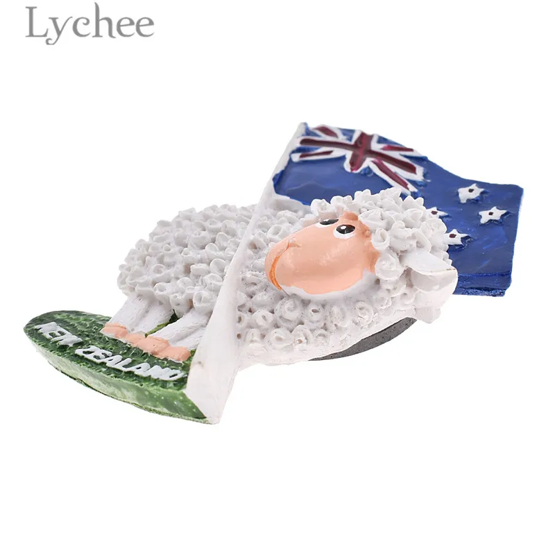 Lychee Новозеландский флаг Овцы смолы магниты на холодильник творческий 3D холодильник магнит наклейки путешествия сувениры украшения дома