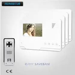 HOMSECUR 4,3 дюймов телефон видео домофон системы с наружное наблюдение для дома/без каблука