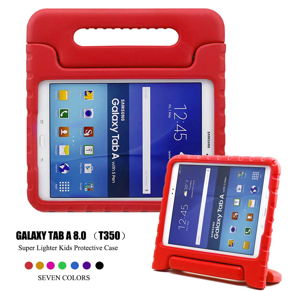 online Crianças Crianças À Prova de Choque Case Capa Handle Suporte para Samsung GALAXY Tab DE 8.0 polegada T350 T351 T355 Espessura da Espuma De EVA caso Tablet PC