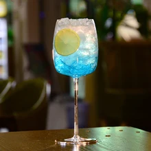 Бессвинцовый стеклянный бокал для вина, пива, виски, шампанского, Коктейльная посуда, светильник, тонкий прозрачный изысканный винный стакан 400 мл