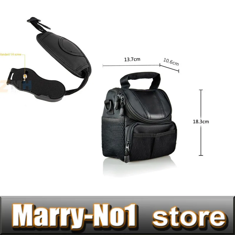 

2 in 1 Gopro DSLR Mirrorless System Camera Bag Case + Wrist hand grip strap for A6300 A6400 A6000 A5100 A7R AR7R2 A7R3 A9 A6500