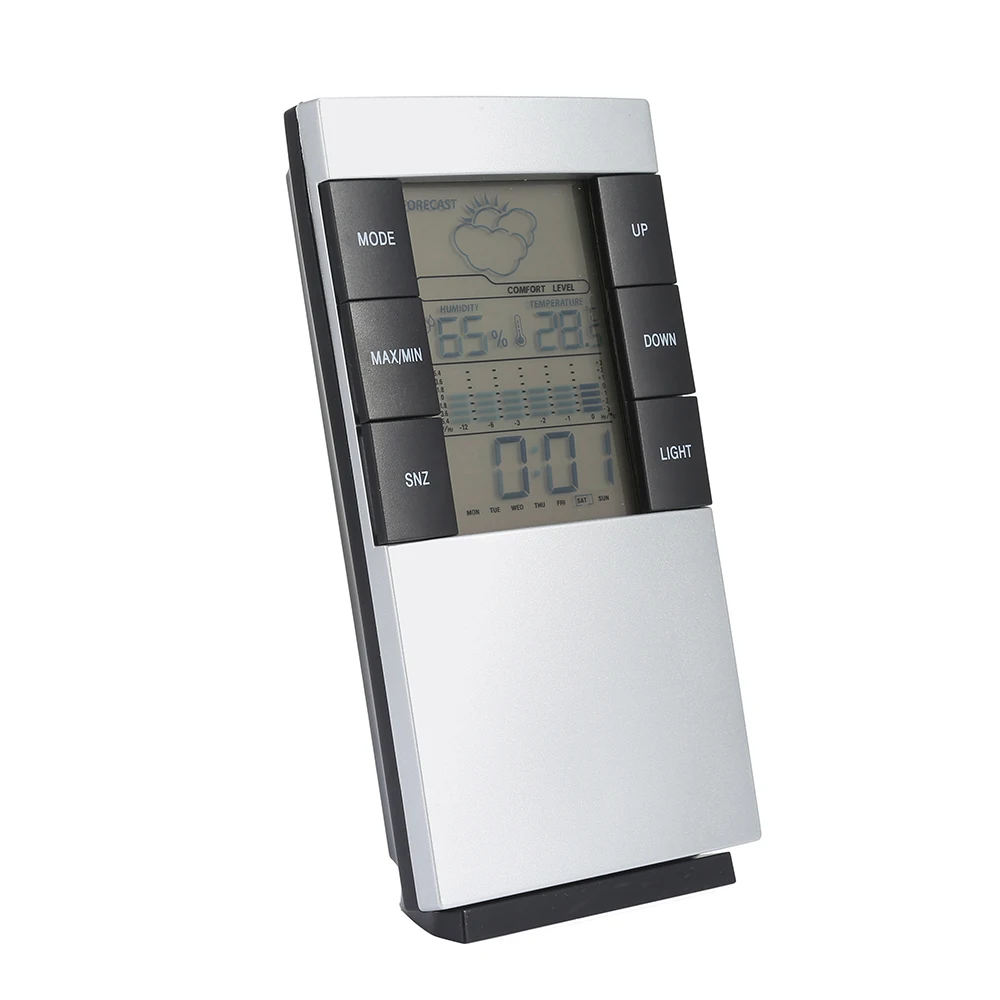 Digital Temperature Humidity Alarm Clock Calendar And Date Modern Style Z30 | Дом и сад