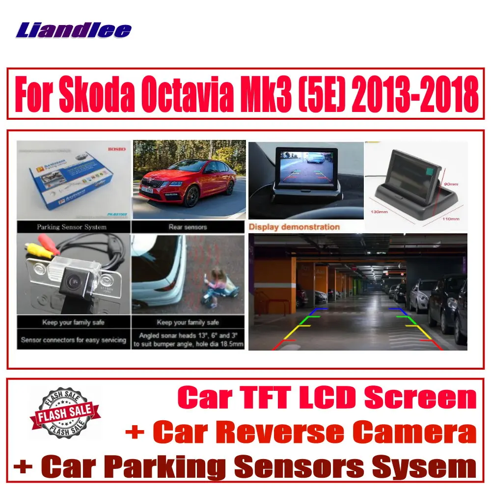 

Liandlee Car Digital Parking Sensors System For Skoda Octavia Mk3 (5E) 2013-2018 HD Monitor Display / CCD Reverse Camera
