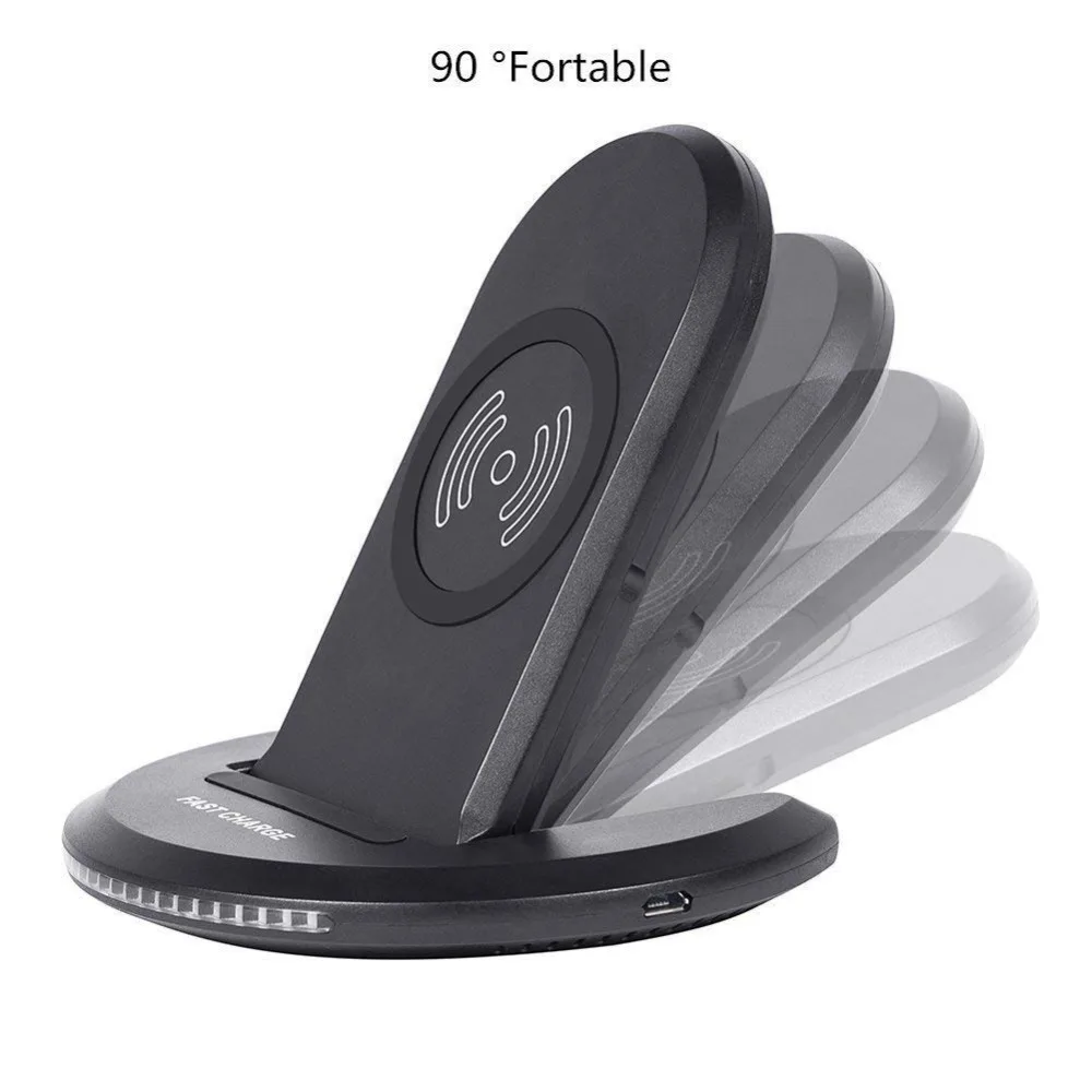 PORTEFEUILLE Qi Wireless Charger 10W Stand Dock Pad For Samung Galaxy S9 S8 S7 S6Edge S10 Note 8 9 7 5 Fast For Huawei Induction (26)