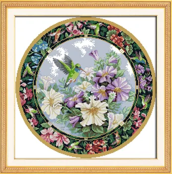 

Joy Sunday Wreath. The sweet nectar cross stitch pattern kits handcraft make embroidery with chart
