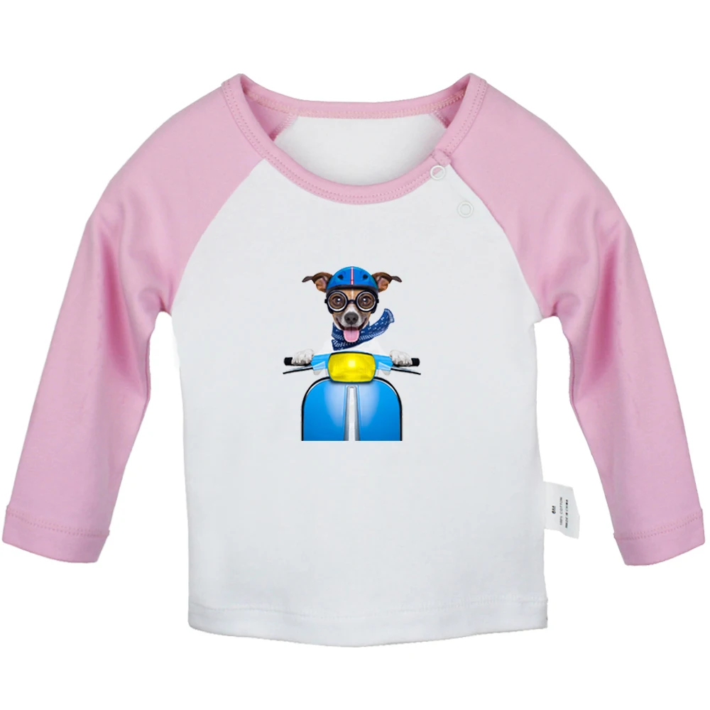 Смелость трусливая собака пугающаяся Милая цветная футболка для новорожденных с Мопсом футболка с длинными рукавами для малышей с графическим рисунком реглан