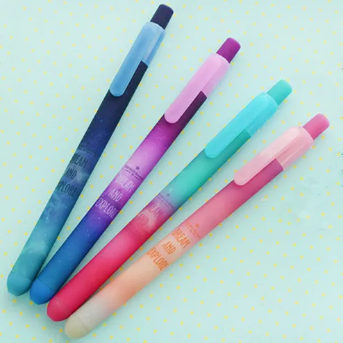 

1pcs/Lot Novelty Starry Sky Gel Pen black ink Pen Stationery Accessories School Office Supplies for Writing Signature