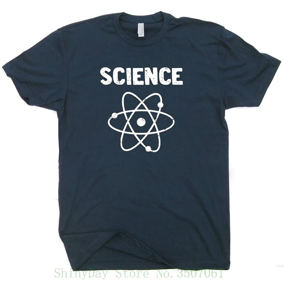 

Science T Shirt Geek Nerd Shirts Chemistry Atom Symbol Halflife Electrons Positive Protons Biology Math Graphic Normal