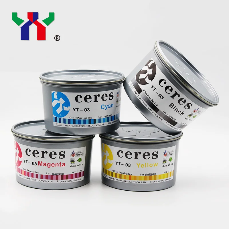 

Ceres YT-03 Eco-friendly Offset Ink,CMYK,Total 4kg