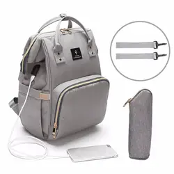 USB детские пеленки мешок большой обновления мода водонепроницаемая сумка для мамочки для беременных женщин путешествия рюкзак мать