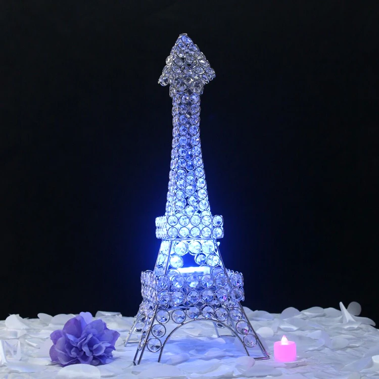 2pcs/set New arrival 60cm height crystal pendants iron Eiffel Tower