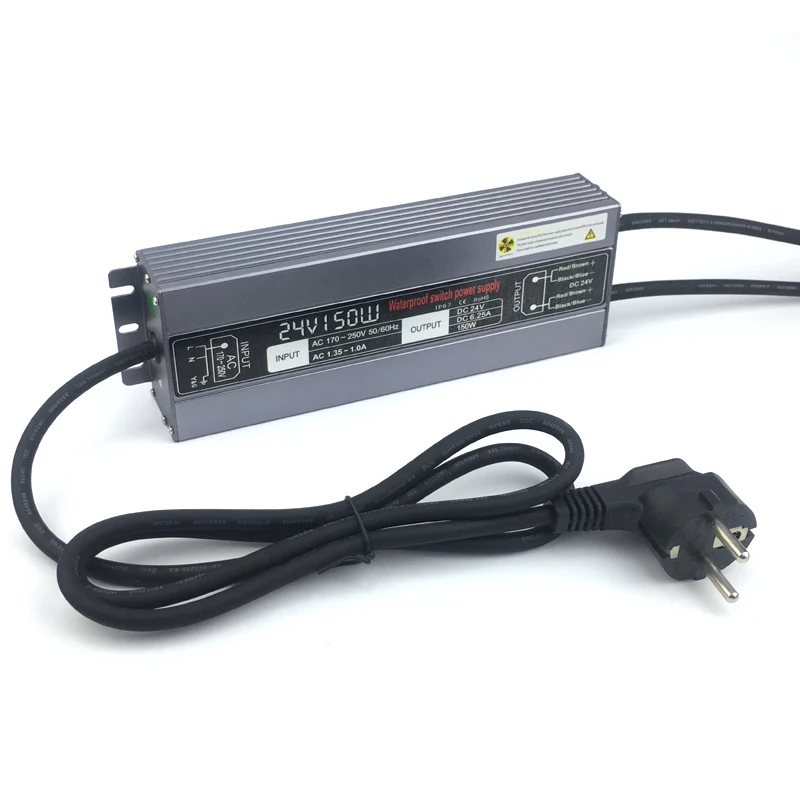 [Seven Neon] IP67 водонепроницаемый DC12V 150 W/DC24V 150 W галогенные лампы в металлической переходник переключателя питания светодиодного освещения силовой трансформатор+ USB кабель